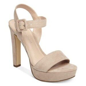 Madden Girl (Steve Madden) Rollo Tan Platform Heels Faux Suede Women's 9.5